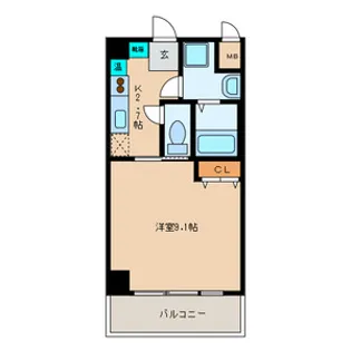 マーブルコート枚方【403号室号室】の間取り