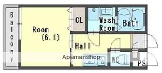 ジーメゾン上野【1階】の間取り