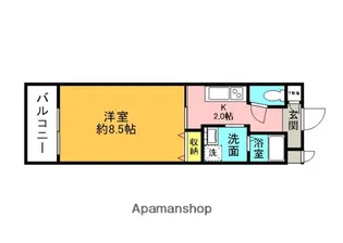 シャンテー枚方磯島【1階】の間取り