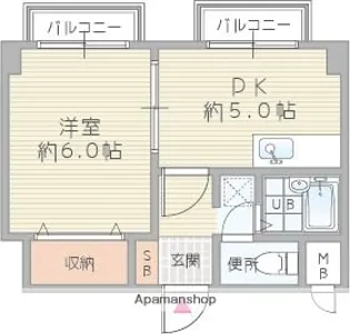 BELONG香里園【3階】の間取り