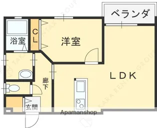 シャンテー東香里【301号室】の間取り