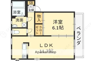 シャーメゾン天の川【1階】の間取り