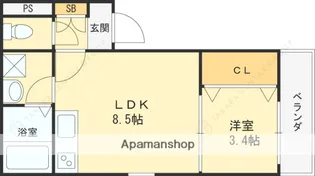 大阪府守口市藤田町2丁目【アパート】の間取り