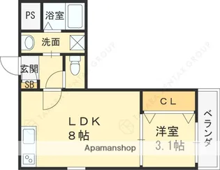 大阪府守口市藤田町2丁目【アパート】の間取り