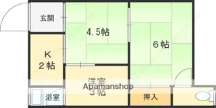山城荘【12号室】の間取り