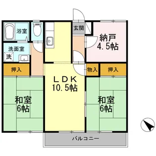ヒルサイドテラス【105号室】の間取り