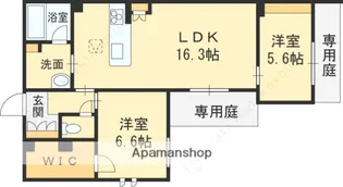 シャーメゾン リベル【1階】の間取り