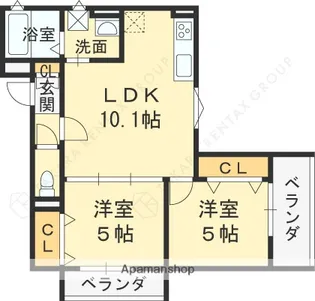 ピレーネ中野本町【1階】の間取り