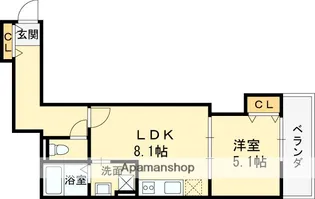 仮称)高槻市古曽部共同住宅【1階】の間取り