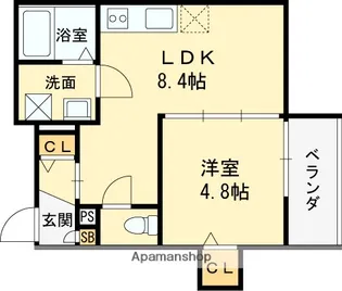 仮称)高槻市古曽部共同住宅【1階】の間取り