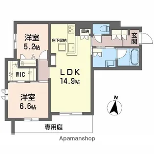 シャーメゾン レソール【1階】の間取り