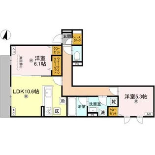 D-residence枚方上之町【1階】の間取り