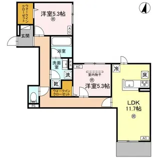 D-residence枚方上之町【1階】の間取り