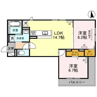 LE CIEL BLEU【2階】の間取り