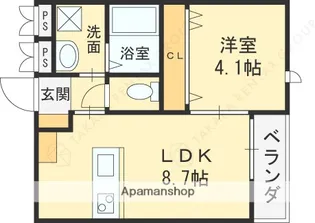 CHERRYBLOSSOM川原町【3階】の間取り