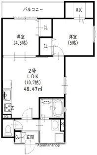 クリエオーレ倉治【3階】の間取り