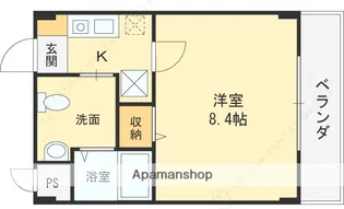 ダブルツリー7番館【4階】の間取り