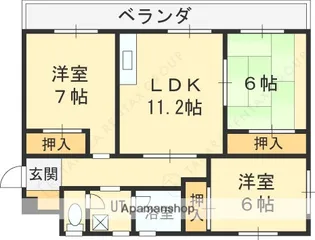 ガレリア香里園桜木【1階】の間取り