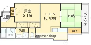 グリュイエール野田1号館【2階】の間取り