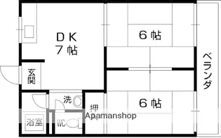 第二奥村ハイツ【2階】の間取り