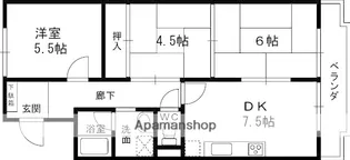 大阪府大阪市鶴見区諸口4丁目【マンション】の間取り