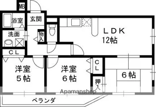 ジュネス春日【103号室】の間取り