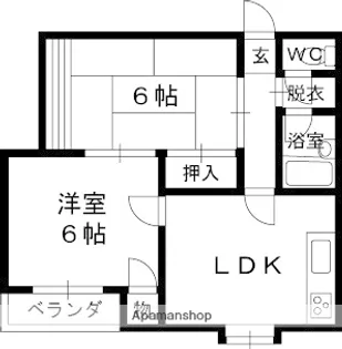 ウエストワンⅢ【3階】の間取り