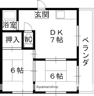 山北コーポ【2階】の間取り