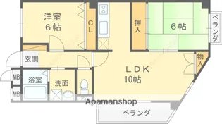 大阪府寝屋川市高柳1丁目【アパート】の間取り