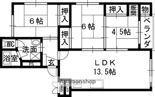 シャルル香里園【2階】の間取り