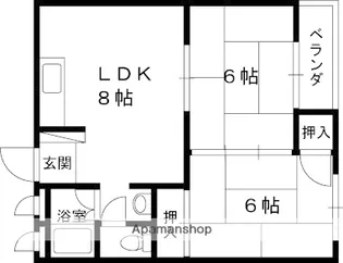成田グリーンハイツ【102号室】の間取り