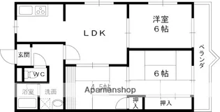 ハイツコスモス【205号室】の間取り