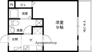 クレシア森南【1階】の間取り