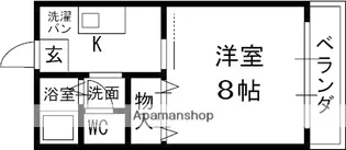 ハイツ浅霧【205号室】の間取り