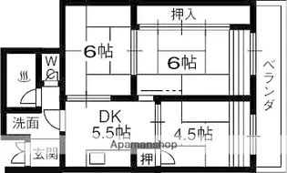 ロイヤルハイツさつき丘【305号室】の間取り