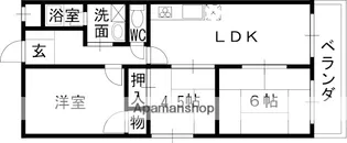 エクレールやぐら【303号室】の間取り
