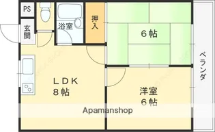 郡津金森マンション【403号室】の間取り