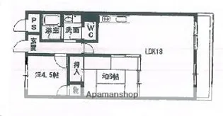 シャルマンコーポ香里ヶ丘【406号室】の間取り