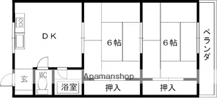 西禁野グリーンハイツ【201号室】の間取り