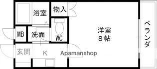 エステート明和【1-105号室】の間取り