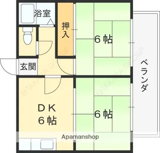 サンビレッジ枚方【A102号室】の間取り