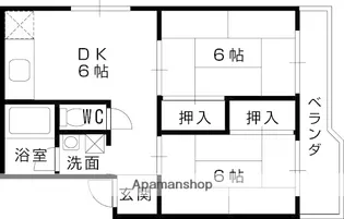 高塚コーポラス【1階】の間取り