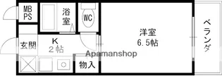 ソレイユ川﨑【310号室】の間取り