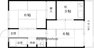 仲マンション【203号室】の間取り