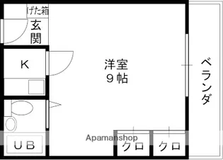1Kの間取り画像