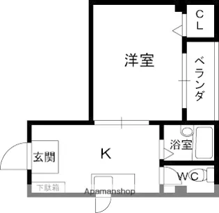 パークロード有馬【502号室】の間取り