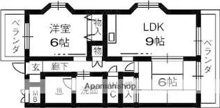 ハイツ下村【101号室】の間取り