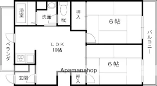 東ハイム【4階】の間取り