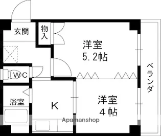 M’プラザ津田駅前七番館【405号室】の間取り