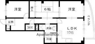 クレールTSUDA【204号室】の間取り
